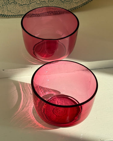 Pink glass bowls (1 pc) - NEROLI