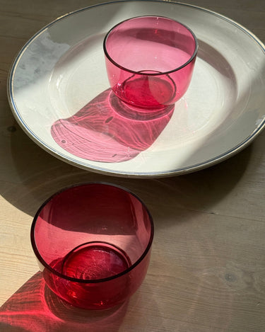 Pink glass bowls (1 pc) - NEROLI