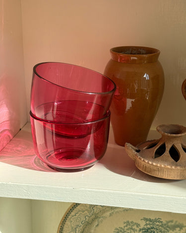 Pink glass bowls (1 pc) - NEROLI