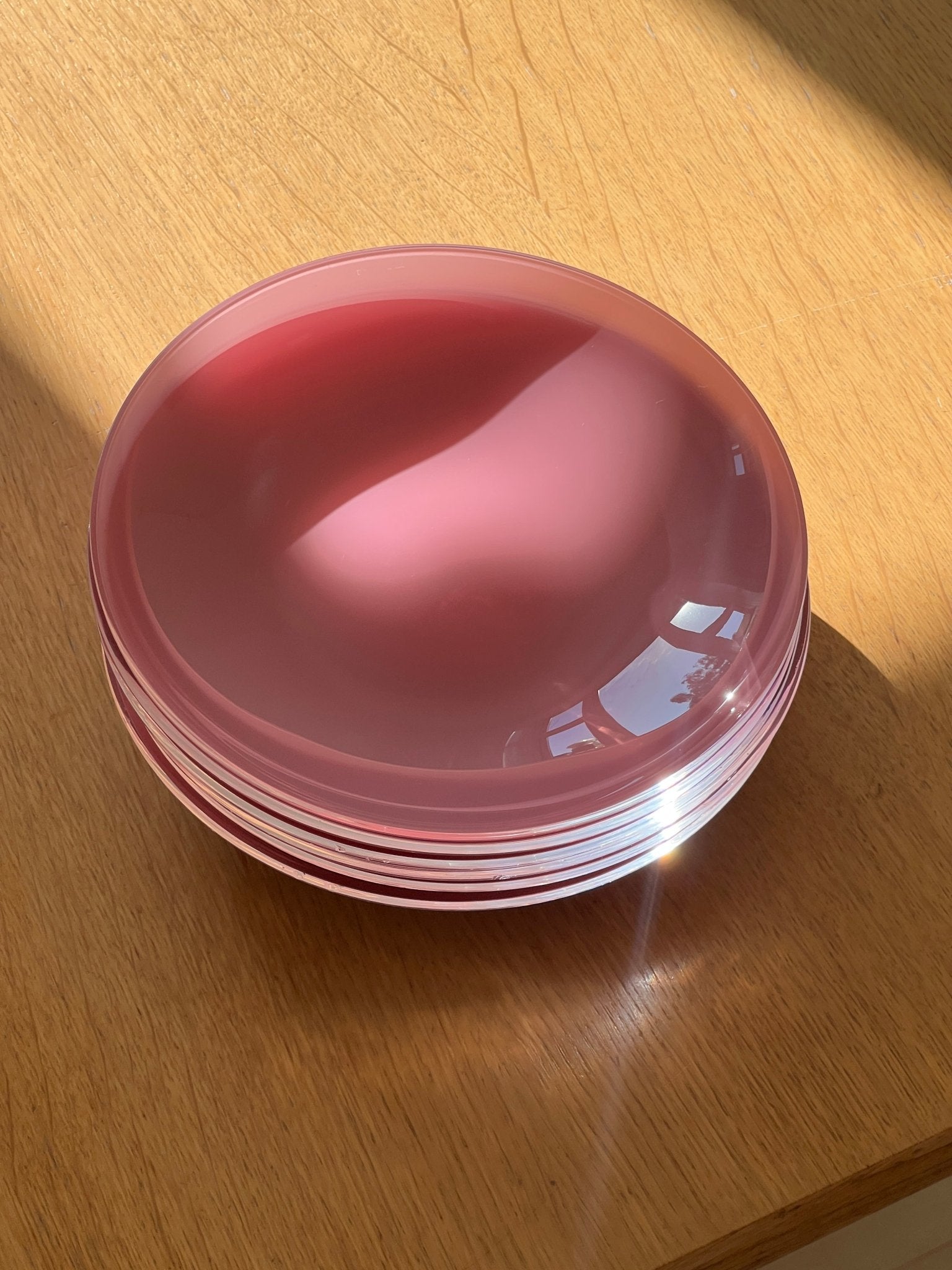 Pink glass bowls (2 pcs) - NEROLI
