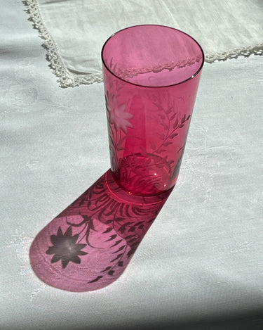 Pink glass vase - NEROLI