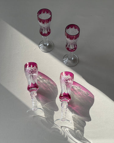 Pink liquer glasses (4 pcs) - NEROLI