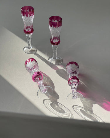 Pink liquer glasses (4 pcs) - NEROLI