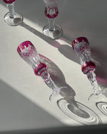 Pink liquer glasses (4 pcs) - NEROLI