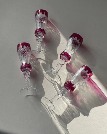Pink liquer glasses (4 pcs) - NEROLI