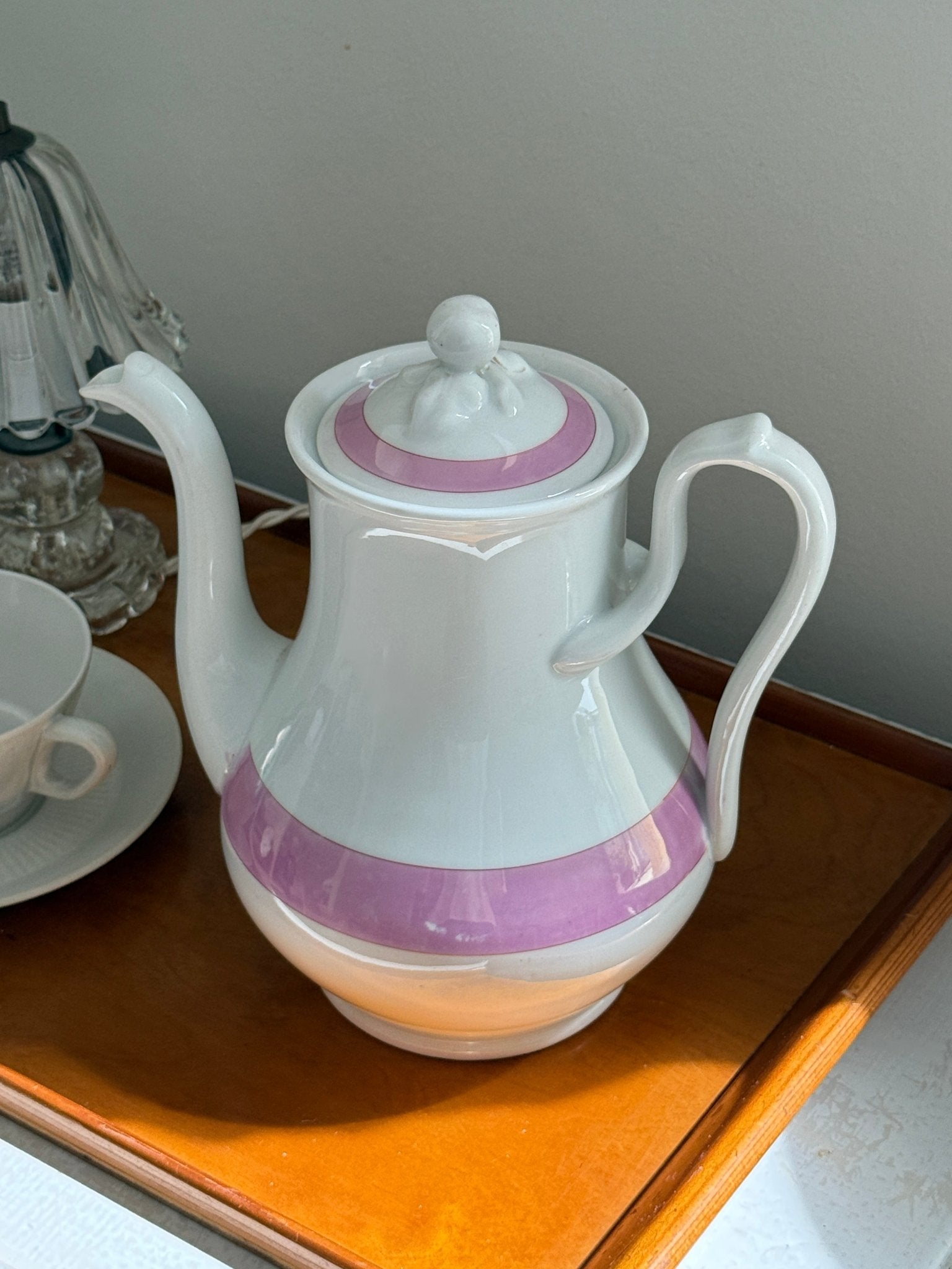 Pink striped teapot - NEROLI