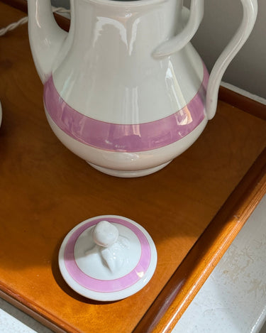 Pink striped teapot - NEROLI