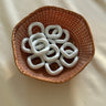 Porcelain napkin rings (8 pcs) - NEROLI