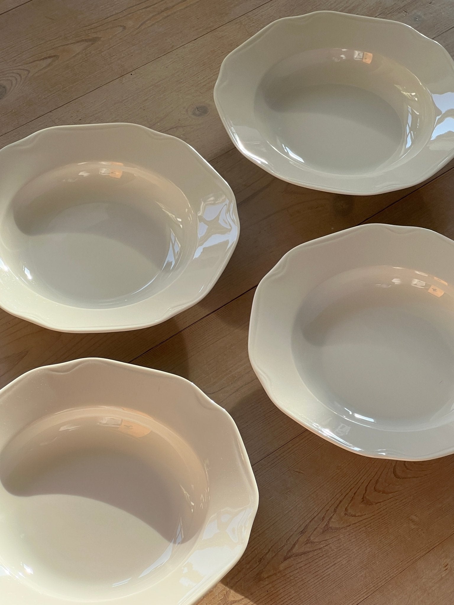 Porcelain pasta plates (4 pcs) - NEROLI