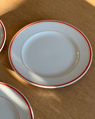 Red bistro dinner plates (3 pcs) - NEROLI