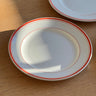 Red bistro dinner plates (3 pcs) - NEROLI