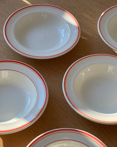 Red bistro pasta plates (5 pcs) - NEROLI