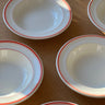 Red bistro pasta plates (5 pcs) - NEROLI