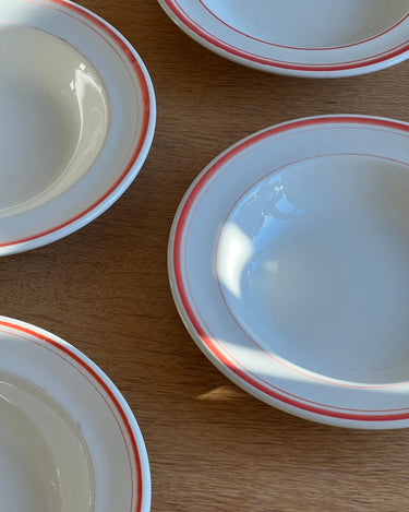 Red bistro pasta plates (5 pcs) - NEROLI