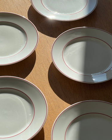 Red bistro side plates (5 pcs) - NEROLI