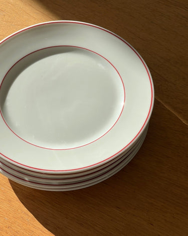 Red bistro side plates (5 pcs) - NEROLI