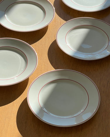 Red bistro side plates (5 pcs) - NEROLI