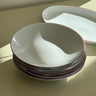Red edge pasta plates (6 pcs) - NEROLI