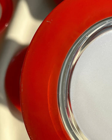 Red lunch plates (6 pcs) - NEROLI