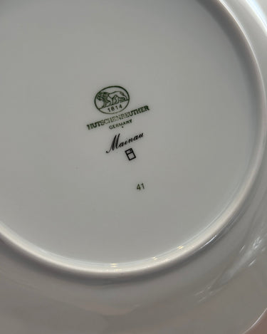 Red rim lunch plates (8 pcs) - NEROLI