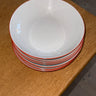 Red rim pasta plates (9 pcs) - NEROLI