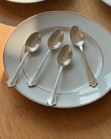 Red stripe dinner plates (7 pcs) - NEROLI