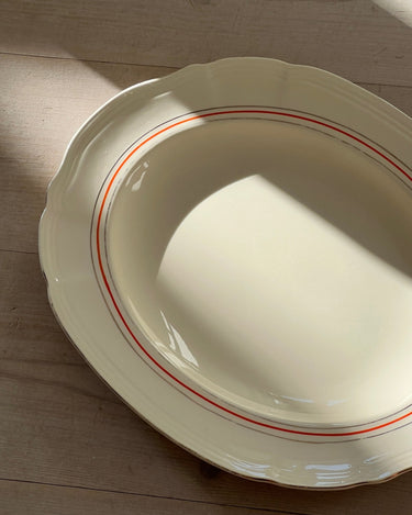 Red striped platter - NEROLI