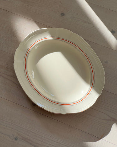 Red striped platter - NEROLI