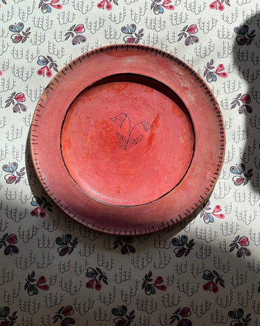 Red wall plate - NEROLI