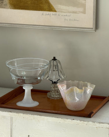 Ruffled glass bowl - NEROLI
