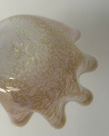Ruffled glass bowl - NEROLI