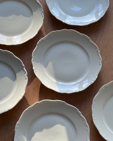 Scalloped lunch plates (6 pcs) - NEROLI