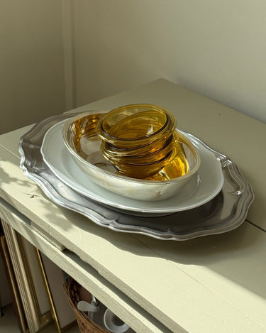 Scalloped platter - NEROLI