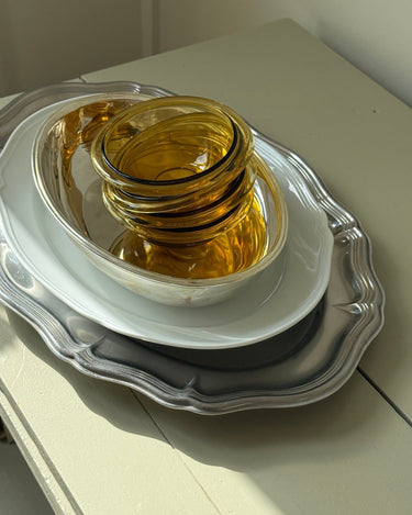 Scalloped platter - NEROLI