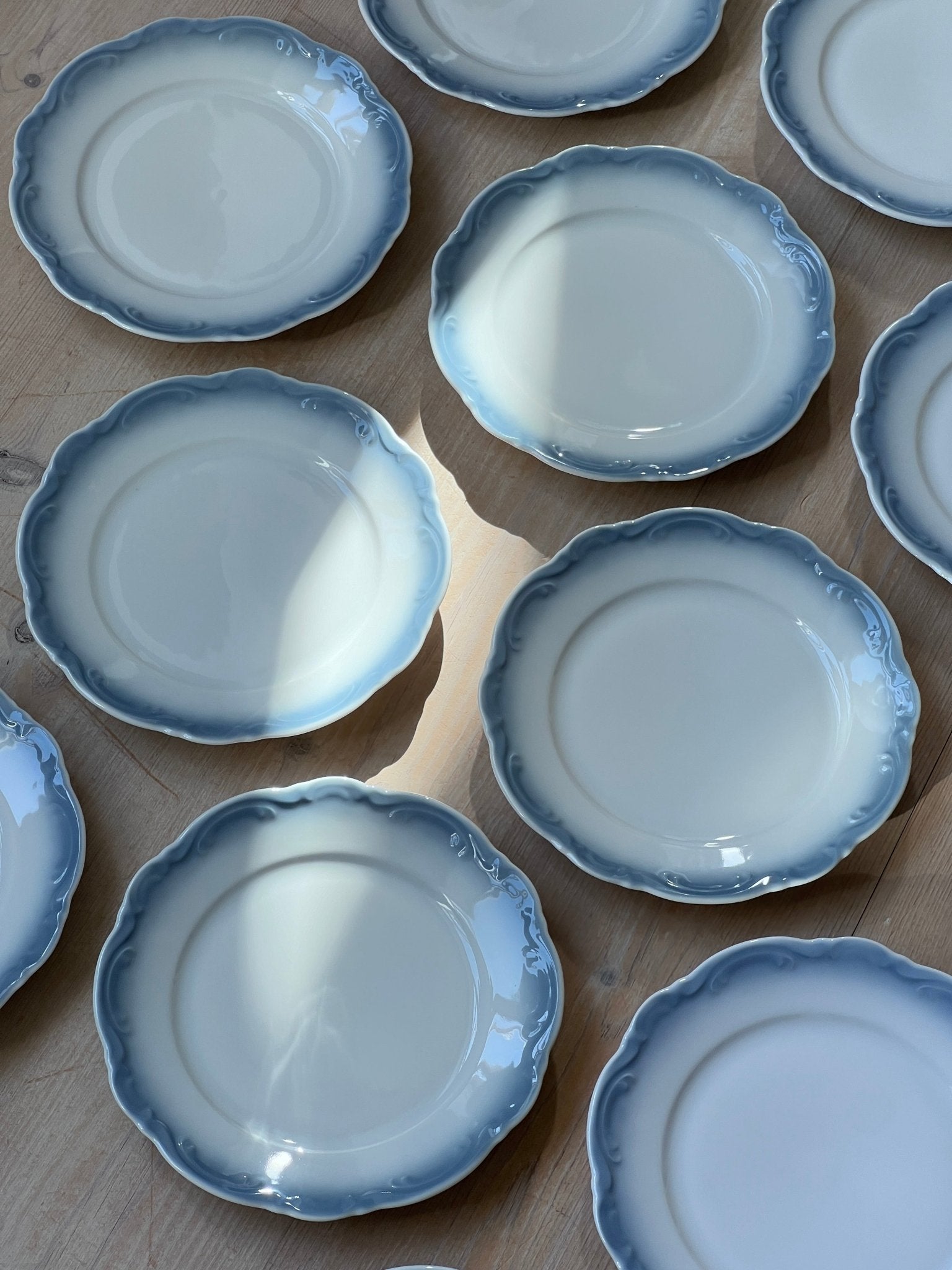 Scalloped side plates (12 pcs) - NEROLI