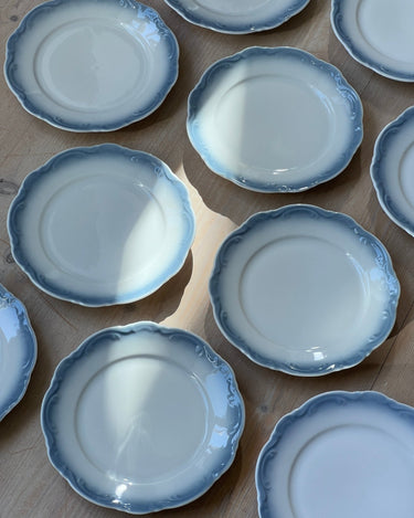 Scalloped side plates (12 pcs) - NEROLI