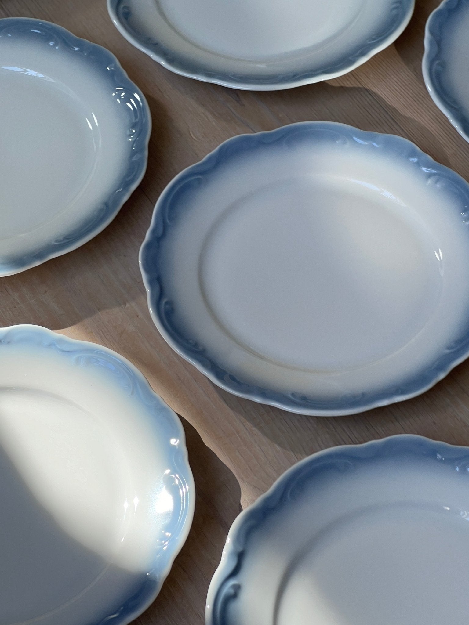 Scalloped side plates (12 pcs) - NEROLI