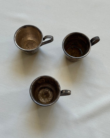 Set of 3 silver plated cups - NEROLI