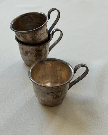 Set of 3 silver plated cups - NEROLI