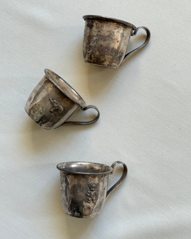 Set of 3 silver plated cups - NEROLI