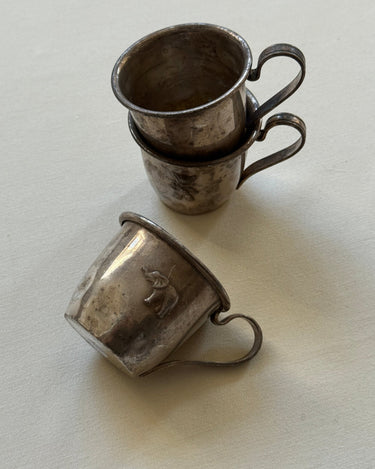 Set of 3 silver plated cups - NEROLI