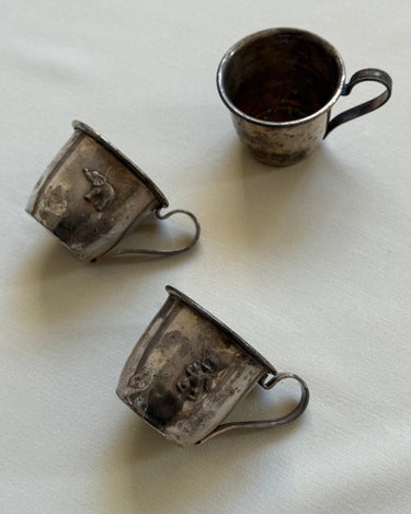 Set of 3 silver plated cups - NEROLI