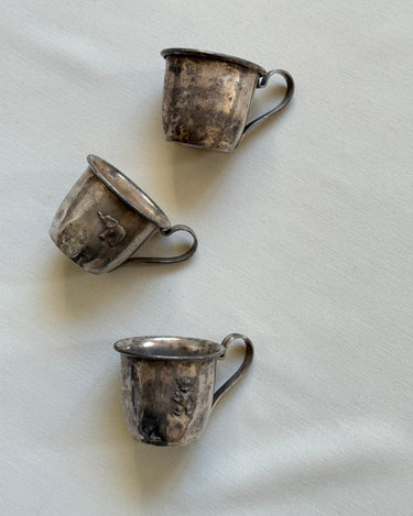 Set of 3 silver plated cups - NEROLI