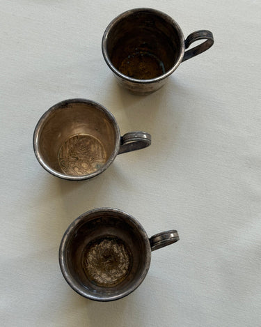 Set of 3 silver plated cups - NEROLI