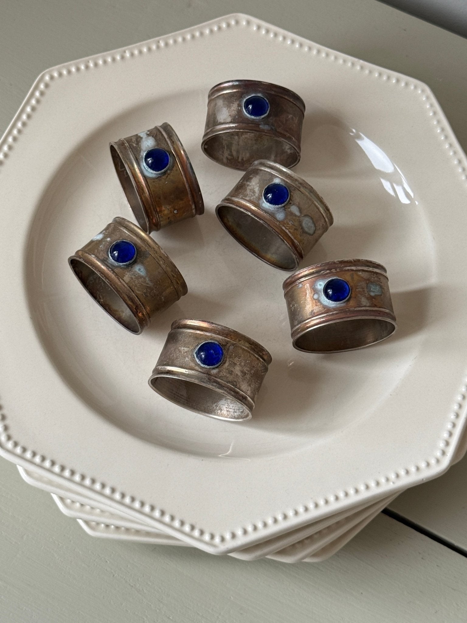 Set of 6 napkin rings - NEROLI