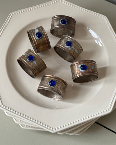 Set of 6 napkin rings - NEROLI