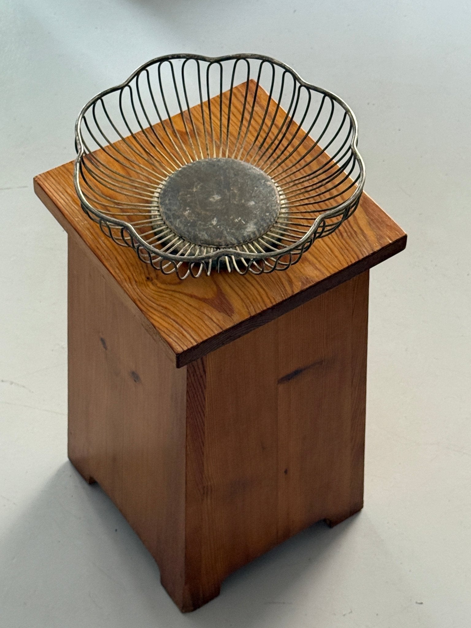 Silver plated basket - NEROLI