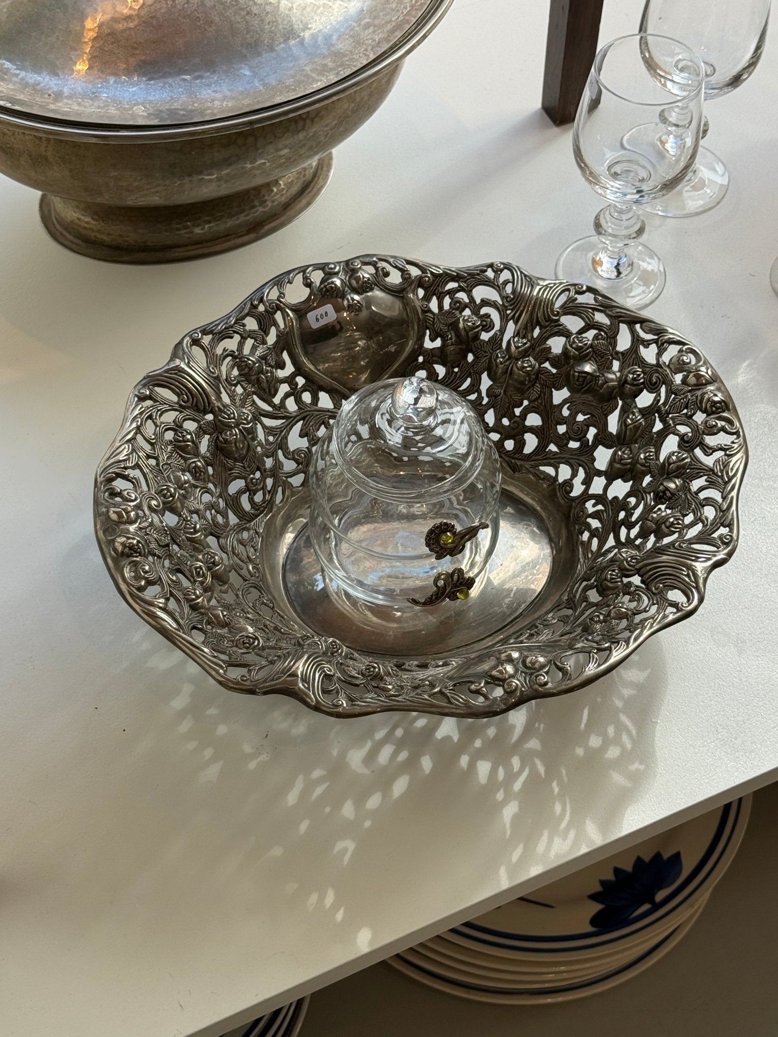 Silver plated basket - NEROLI