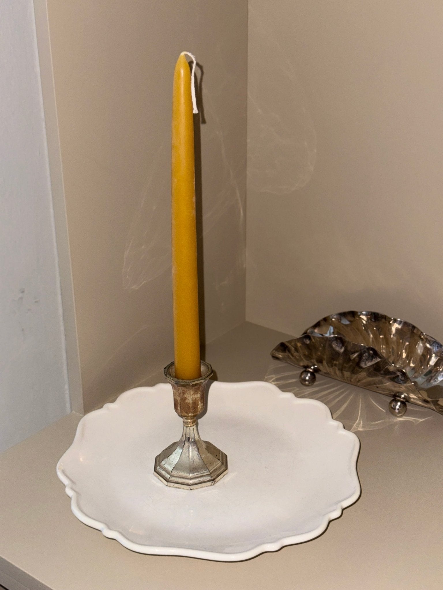 Silver plated candleholder - NEROLI