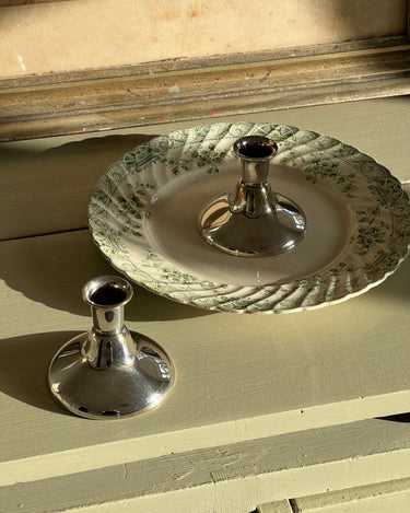 Silver plated candleholders - NEROLI